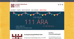 Desktop Screenshot of kvenrettindafelag.is